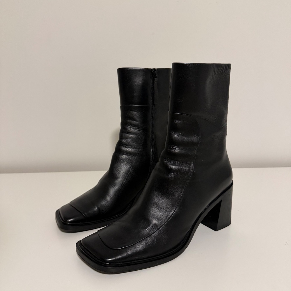 The Row Patch Ankle Boot in Black - image 3